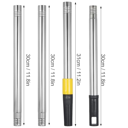 Naseom 115 cm Farbroller Teleskopstange, Teilbare Maler Teleskopstange, Farbrollerstange Verlängerung, Edelstahl-Stangengriff Zum Streichen von Wänden und Decken