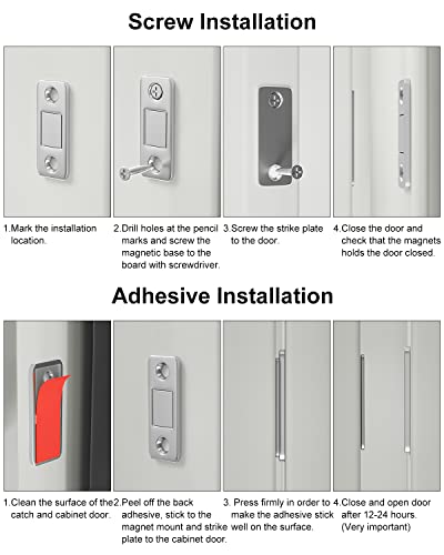 Cabinet Door Magnets Jiayi 6 Pack Ultra Thin Magnetic Door Catch Stainless Steel Drawer Magnet Catch For Sliding Door Closure Kitchen Cabinet Closer Cupboard Closet Door Magnetic Latches Hardware #TOP4