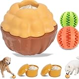 fyfracing 犬用おやつ ディスペンスエンリッチメントトイ 積極的な噛む人が忙しくし続ける、インタラクティブで壊れにくい冷凍おやつモールトイ 小型大型ペット犬用(おやつおもちゃと歯のクリーニングボール)