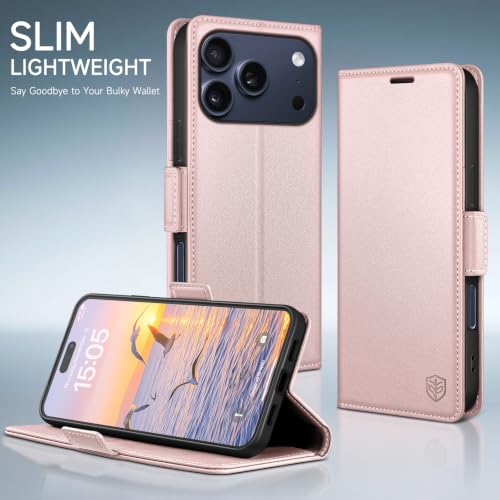 CLYFEN for iPhone 18/iPhone 17 Pro Max Wallet Case Card Holder Rose Gold by CLYFEN - Used condition - Image 8