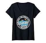 Schmale Luzin Mecklenburg Angeln Schwimmen Baden T-Shirt mit V-Ausschnitt