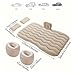 jtymx Inflatable Car Mattress- Wave Pattern, Thick Travel Bed with Headrest and 2 Pillows, Suitable for Camping Trips