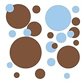 RoomMates RMK1246SCS Just Dots Blue and Brown Peel & Stick Wall Decals