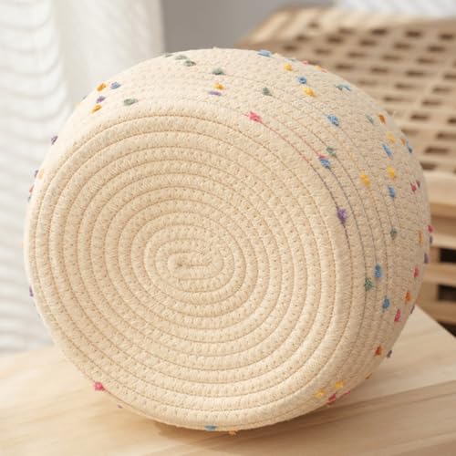 Panier de rangement en corde de coton épais et flexible, support articles divers robuste - 5