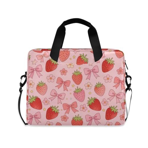 Funda para portátiles 15.6 pulg. con asa y correa rosa miniatura 1