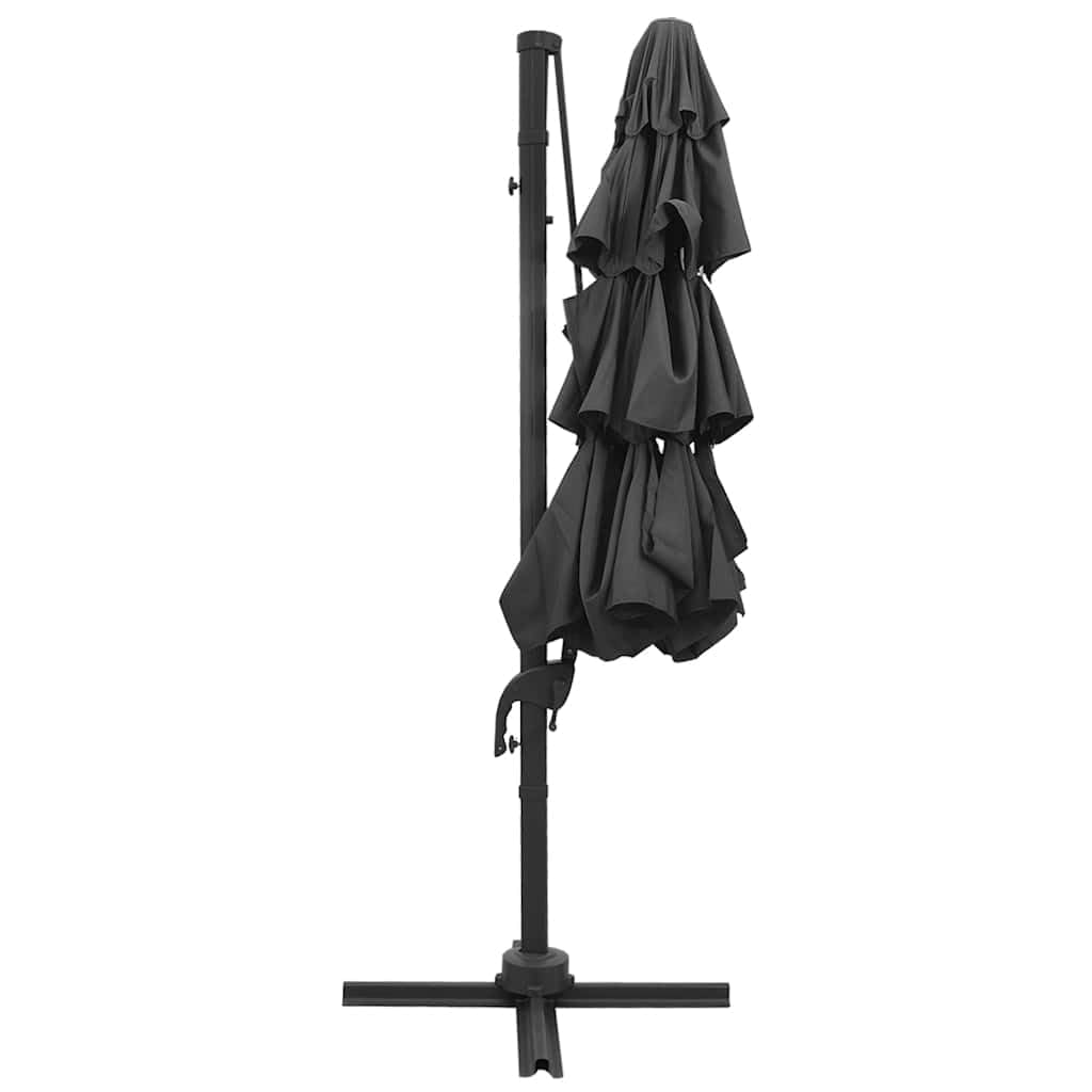 SYDE 4-poziomowy parasol ogrodowy aluminium błękitny