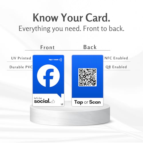 Facebook NFC Card | Along with QR Code | Boost Facebook with Tap or Scan | Pre-Configured PVC Card by tinydabba - 3
