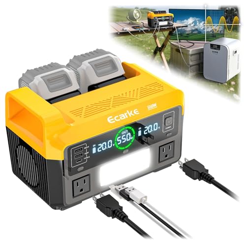 550W Portable Power Inverter Compatible with Dewalt 20V...