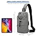 Beamyth Crossbody Sling Backpack for Men Women Sling Bag Multipurpose Travel Hiking Cross Body Chest Bag (Gray)