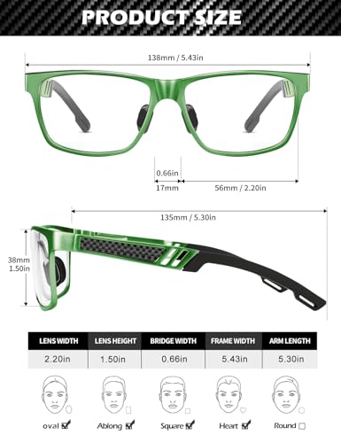 Image of ANYLUV Blue Light Blocking Glasses Men Computer Gaming Glasses Lightweight Al-Mg Metal Anti Eyestrain Eye Protection