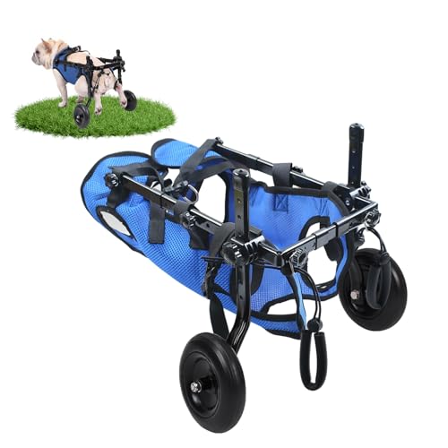 TIHOOK Dog Wheelchair for Back Legs, Adjustable Pet Wheelchair with Leg Brace and Hip Support, Dog Cart for Pet/Doggie Disabled Hind Legs Walking, Rear Leg Mobility Aid Support (Size M)