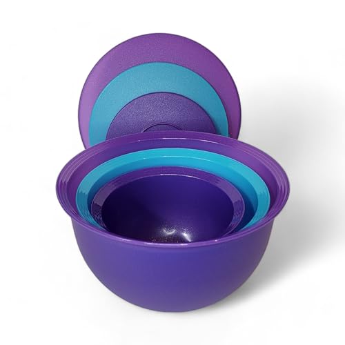 Juego de 3 tazones Tupperware Impressions colores brillantes miniatura 2