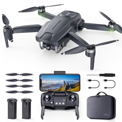 Bwine F7 GPS Upgraded Drone, 248g+ MINI Drone with Camera 4K UHD for Adult Beginner, 2 Battery for 60-Min Flight Time, Auto Return, Follow Me, Circle Fly, Waypoint Fly, 5GHz Transmission, Wind Resistance