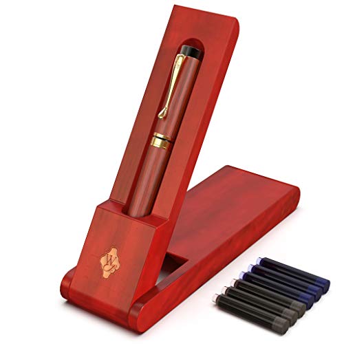 Wordsworth and Black's Calligraphy Pen - Luxury Wooden Bamboo Fountain Pen - Refillable