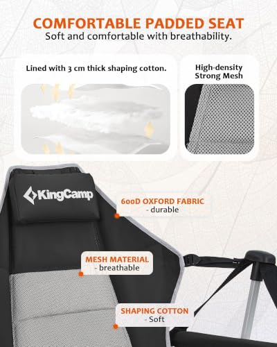 KingCamp 2 Pack Hammock Camping Chair, 400lbs Heavy Duty Swinging Chairs - image 8