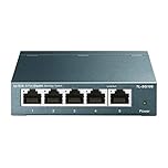TP-Link TL-SG105 5 Port Gigabit Unmanaged Ethernet Network Switch, Ethernet Splitter, Plug and Play, Fanless Metal Design, Shielded Ports, Traffic Optimization, Limited Lifetime Protection,Black
