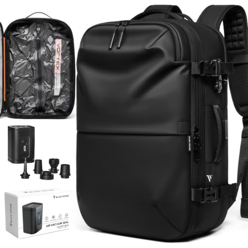 Image of BlackVoyage Vortex Vacuum Seal Travel Backpack 60L Expandable Air Compression System Water Resistant TSA Lock Carry-On