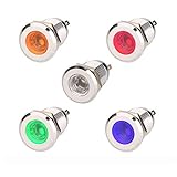 Paquete incluido: 5pcs bombilla LED indicadora impermeable(color mezclado).Voltaje nominal: 12-24V/CC, Corriente nominal: 20mA, Consumo de energía nominal: 0,06W.