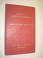 Drawframes, Combers, and Speedframes. Manual of Cotton Spinning, Volume 4, Part 2 B000ITT05E Book Cover