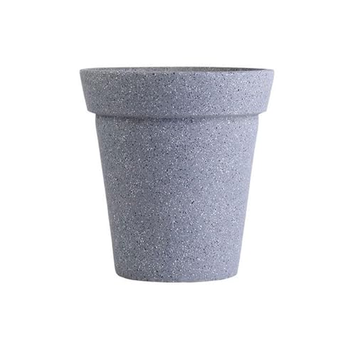 Zhaoj24-05 Macetas de Interior Maceta Redonda Gris, con Maceta Grande de Arcilla de magnesio moteada, Adecuada for Flores de Interior y Exterior, contenedor de Plantas Verdes Maceta