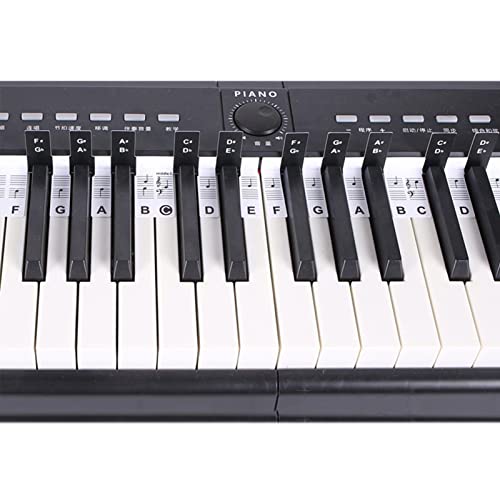 Piano Keyboard Not Dekor - Återanvändbara 88 tangenter Piano Learning Note Labels,Klistra in gratis pianoklaviaturbokstäver för nybörjare, barn Didaj