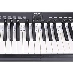 LYNSAY Décorations de notes de clavier de piano réutilisables, étiquettes d’apprentissage de piano à 88 touches, étiquettes amovibles pour garçons et filles - Les Beatles, Paul McCartney, John Lennon, RIngo Starr, George Harrison