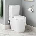 Signature Hardware 481676 Grayvik 1.28 GPF Two Piece Elongated Toilet - Bidet Seat Included, ADA Compliant - White