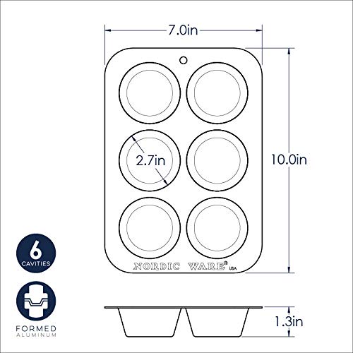 Nordic Ware Naturals Ovenware Compact Muffin Pan, Silver #TOP2