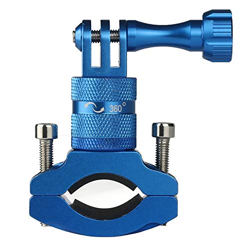 Support caméra vélo GoPro Market&YCY en aluminium bleu rotatif vtt