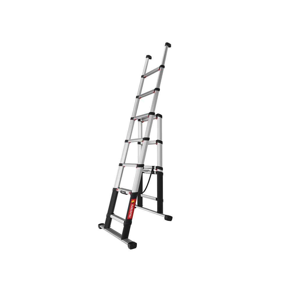 Teleskopleiter 2,3m mit 3-in-1 Funktion von TELESTEPS I Made in Sweden I Combi Line I Multifunktions-Bockleiter mit patentierten Premium Design I Anti-Rutschprofil I EN 131 I 7423-681