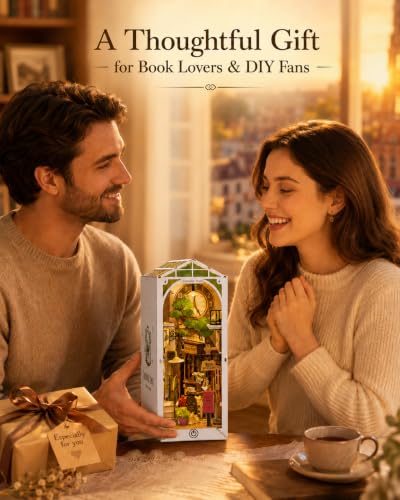 Rolife Book Nook Sunshine Town mit Licht, Puzzle 3D Booknook für Erwachsene – Ansicht 5