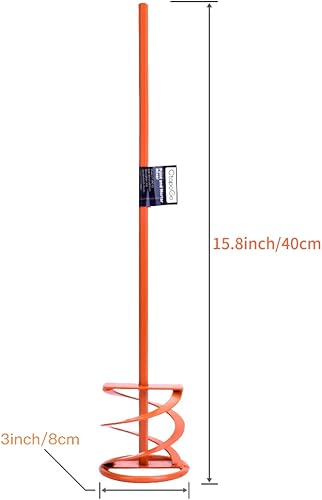 Miniatura 21 de Mezclador de pintura y mortero 16 pulgadas de largo, 3 pulgadas de diámetro compuesto, sellador, lechada, Thinset, yeso, barro, mezclador