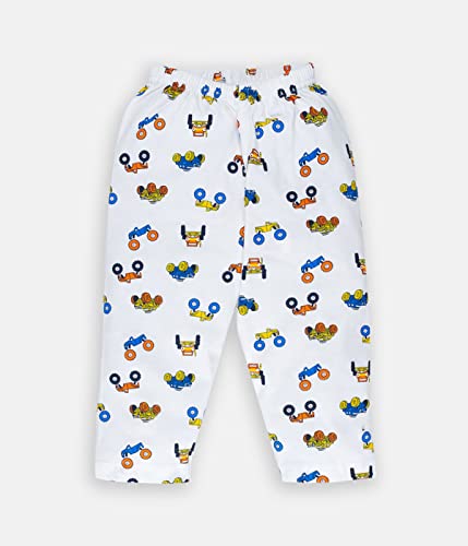 Image of Boys and Girls Pure Cotton Full Sleeve Night Suit | 1 Pajama Set (Car)