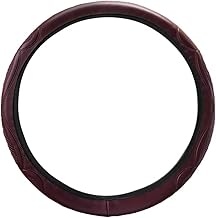 Lenkrad bezug 38 cm weinroter Auto-Lenkradbezug weiches PU atmungsaktiv rutschfest universelles Lenkradzubehör aus weichem Fibre-Leder