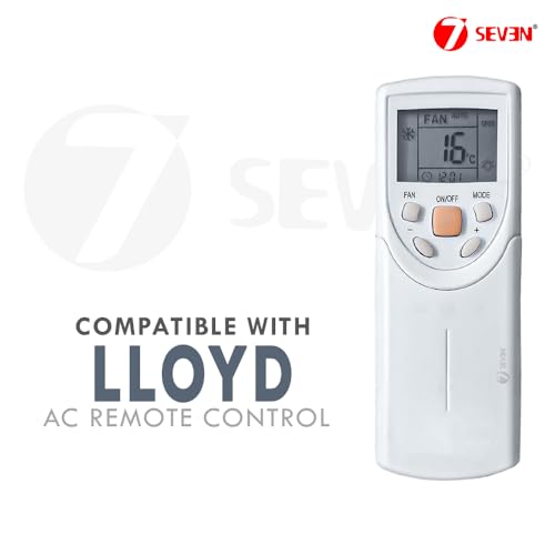 Image of 7SEVEN Compatible with Lloyd AC Remote Control Model 60 Suitable for Split and Window 1 1.5 2 Ton Air Conditioner Remote - Match Each Keys Exactly to Replicate Genuine Remote Function