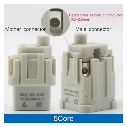 Conector resistente 4 y 5 núcleos 10A 250V miniatura 5