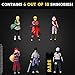 P.M.I. Naruto Shippuden Collectible Mini Figures 6 Pack Deluxe Box | Anime Action Toy Set Featuring Team 7 Ninjas, Akatsuki, Legendary Sannin & Rare Shinobi (Assortment C)