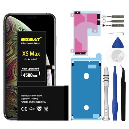 BEBAT Replacement for iPhone Xs MAX Battery 4500mAh High Capacity Li-ion Polymer Replacement Battery for Model A1921 A2101 A2102 A2104 with Professional Repair Tool Kits