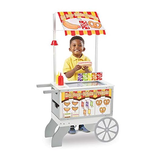 Melissa & Doug-19350 Snacks & Sweets Food Cart, Multicolor (19350) , Modelos/colores Surtidos, 1 Unidad