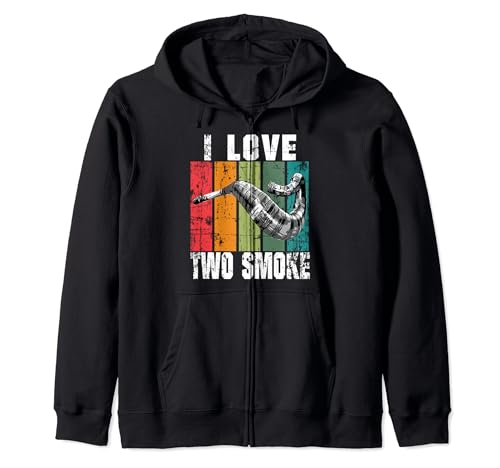 Funny I Love Two Smoke Two Stroke para motocross de 2 tiempos Sudadera con Capucha