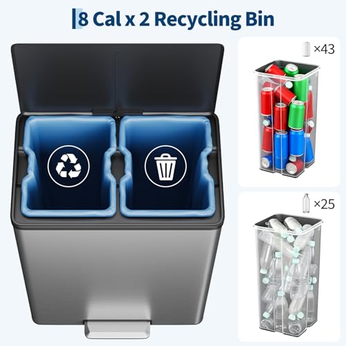 Caneca de basura rectangular de cocina 60 L GarveeTech miniatura 6