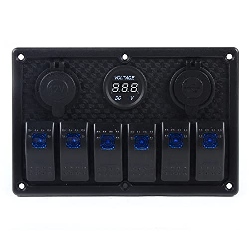 Panneau de commutation LED 12V 24V interrupteur voiture et camping-car multi-USB