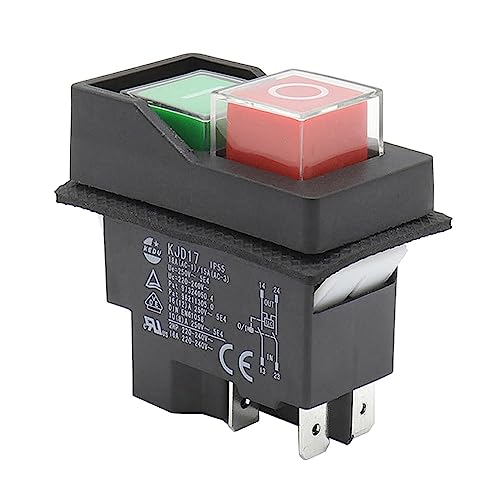 Commutateur Électromagnétique Bouton-Poussoir KJD17 220V 4 Broches - Protection Surcharge