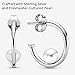 Pandora Jewelry Offset Freshwater Cultured Pearl Hoop Pearl Earrings in Sterling Silver