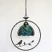 ZYLINX Tiffany Stained Glass Pendant Lamp with Bird Hanging Light Chandelier in Multicolor with Adjustable Hanging Cord for Dining Room Bedroom Restaurant (Ear of Wheat)