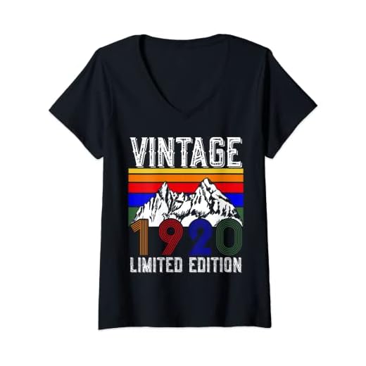 Mujer Vintage 1920 - 102 años niños niñas - 102 cumpleaños Camiseta Cuello V