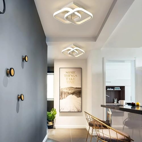 Image of Desidiya 22w Square Chandelier Lights for Ceiling, Modern Ceiling Lights Led Acrylic Minimalism Square Led Ceiling Lamps for Hallway Office Bedroom Kitchen Living Room