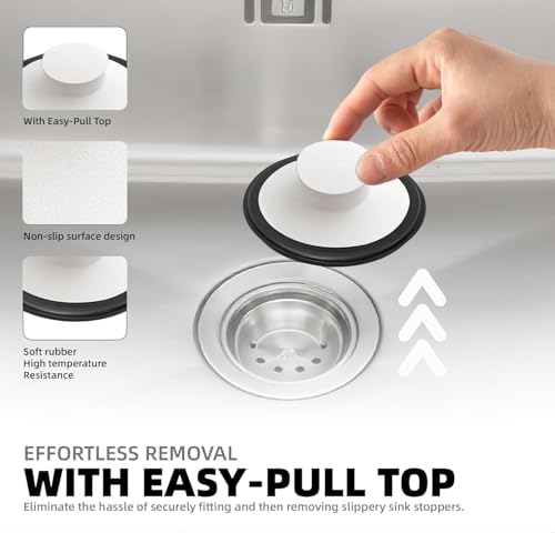 Tapón de desagüe universal para fregadero de cocina de acero inoxidable miniatura 3