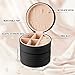 Taiyin 6 Pcs Travel Jewelry Case Bridesmaid Gift Boxes Jewelry Travel Organizer Small Round Jewelry Box Mini Storage PU Leather (Black)