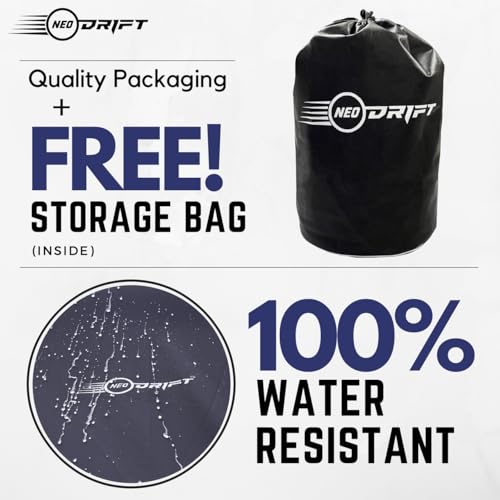 Image of NEODRIFT 'SuperTech' Car Cover for Maruti Suzuki Ertiga 2026 (100% Water-Resistant, All Weather Protection, Tailored Fit, Multi-Layered & Breathable Fabric) (Colour: D.Grey+Black)